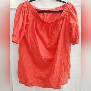 Michael Michael Kors Women's Coral Off The Shoulder Top Size Medium